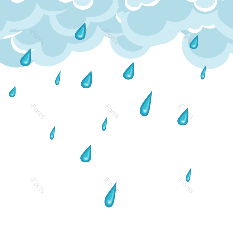 雨水图片,雨水节气元素,雨滴PNG,乌云免抠素材